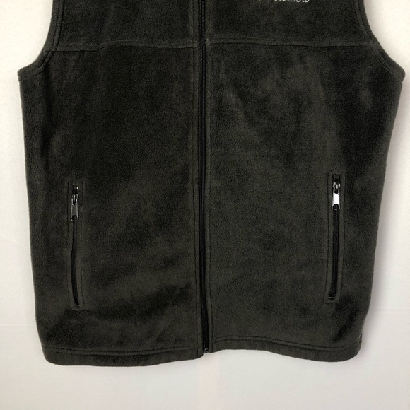 Columbia Gray & Tan Full Zip Fleece Vest M - Picture 4 of 7